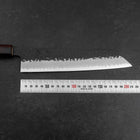 Kiritsuke Blue Super Kurouchi Tsuchime Zelkova Handle 210mm (8.3”)-[Musashi]-[Japanese-Kitchen-Knives]