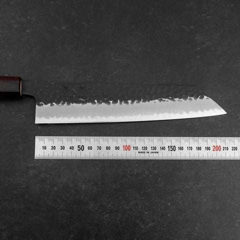 Kiritsuke Blue Super Kurouchi Tsuchime Zelkova Handle 210mm (8.3”)-[Musashi]-[Japanese-Kitchen-Knives]