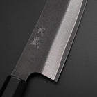 Kiritsuke Cobalt Stainless HRC62 Kurouchi Damascus Buffalo Ebony Handle 210mm (8.3”)-[Musashi]-[Japanese-Kitchen-Knives]