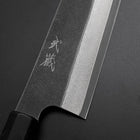 Kiritsuke Cobalt Stainless HRC62 Kurouchi Damascus Buffalo Ebony Handle 240mm (9.4”)-[Musashi]-[Japanese-Kitchen-Knives]