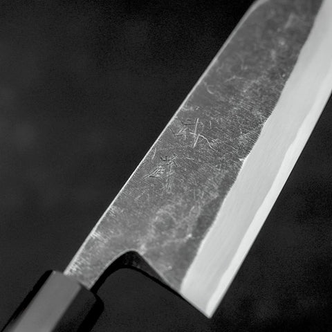 Kiritsuke Deba Blue Steel #2 Kurouchi Buffalo Wenge Handle 180mm (7”)-[Musashi]-[Japanese-Kitchen-Knives]