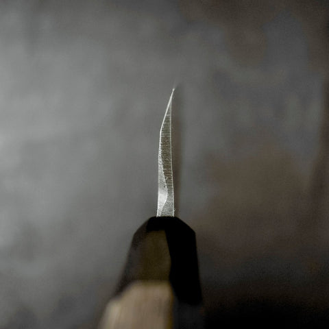 Kiritsuke Deba Blue Steel #2 Kurouchi Buffalo Wenge Handle 180mm (7”)-[Musashi]-[Japanese-Kitchen-Knives]