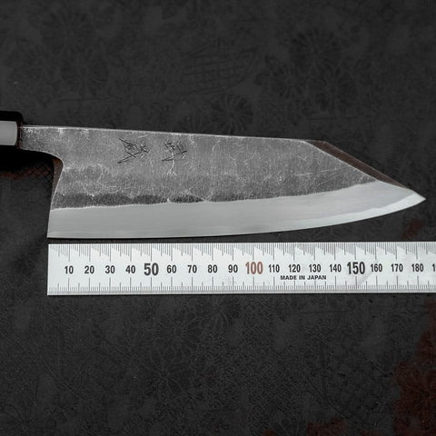 Kiritsuke Deba Blue Steel #2 Kurouchi Buffalo Wenge Handle 180mm (7”)-[Musashi]-[Japanese-Kitchen-Knives]