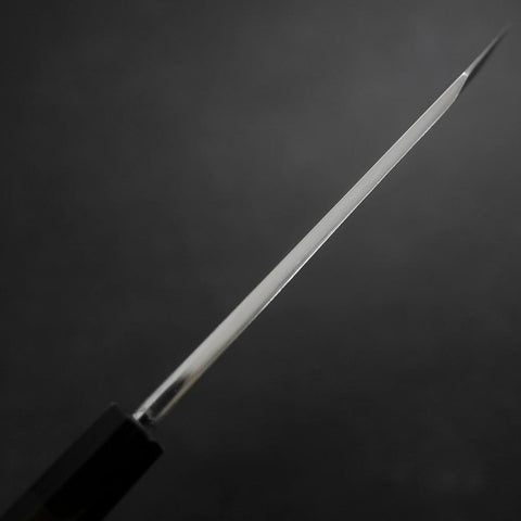 Kiritsuke Deba Honyaki Silver Steel #3 Mirror Buffalo Ebony Handle 180mm (7”)-[Musashi]-[Japanese-Kitchen-Knives]