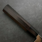 Kiritsuke Deba Honyaki Silver Steel #3 Mirror Buffalo Ebony Handle 180mm (7”)-[Musashi]-[Japanese-Kitchen-Knives]