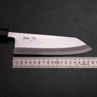 Kiritsuke Deba Silver Steel #3 Mirror Buffalo Ebony Handle 180mm (7”)-[Musashi]-[Japanese-Kitchen-Knives]