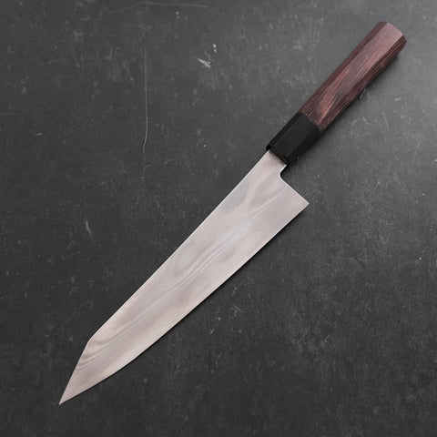 Kiritsuke Gyuto Silver Steel #3 Damascus Buffalo Wenge Handle 210mm (8.3”)-[Musashi]-[Japanese-Kitchen-Knives]