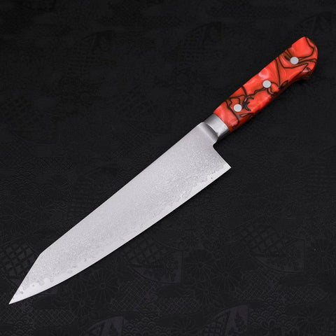 Kiritsuke Gyuto VG-10 Damascus Orange Handle 210mm (8.3”)-[Musashi]-[Japanese-Kitchen-Knives]