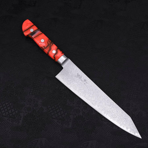 Kiritsuke Gyuto VG-10 Damascus Orange Handle 210mm (8.3”)-[Musashi]-[Japanese-Kitchen-Knives]