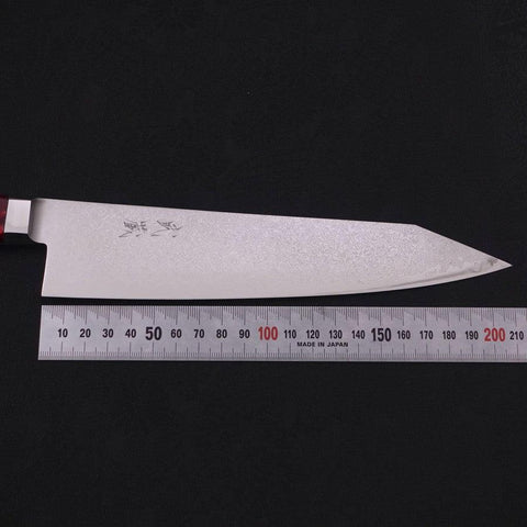 Kiritsuke Gyuto VG-10 Damascus Red Handle 210mm (8.3”)-[Musashi]-[Japanese-Kitchen-Knives]