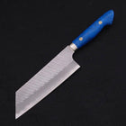 Kiritsuke Nakiri SG-2 Tsuchime Turquoise Blue Handle 170mm (6.7”)-[Musashi]-[Japanese-Kitchen-Knives]