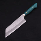 Kiritsuke Nakiri SG-2 Tsuchime Turquoise Green Handle 170mm (6.7”)-[Musashi]-[Japanese-Kitchen-Knives]