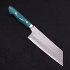 Kiritsuke Nakiri SG-2 Tsuchime Turquoise Green Handle 170mm (6.7”)-[Musashi]-[Japanese-Kitchen-Knives]