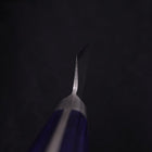 Kiritsuke Petty Blue Steel #2 Nashiji Stainless Clad Blue Western Handle 140mm (5.5”)-[Musashi]-[Japanese-Kitchen-Knives]