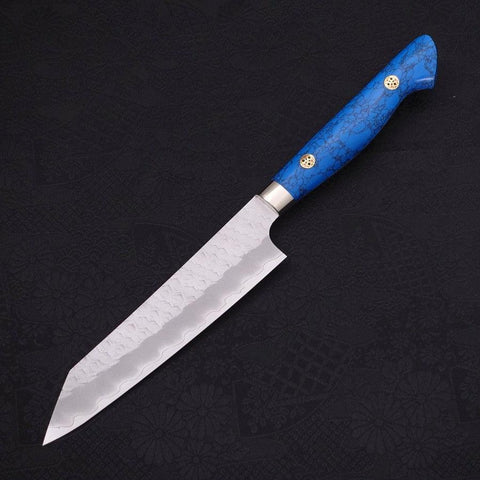 Kiritsuke Petty SG-2 Tsuchime Turquoise Blue Handle 150mm (5.9”)-[Musashi]-[Japanese-Kitchen-Knives]