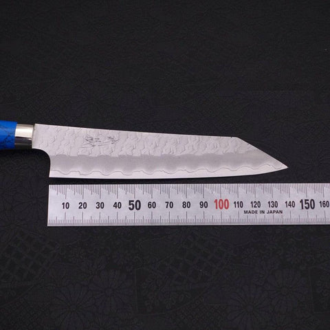 Kiritsuke Petty SG-2 Tsuchime Turquoise Blue Handle 150mm (5.9”)-[Musashi]-[Japanese-Kitchen-Knives]