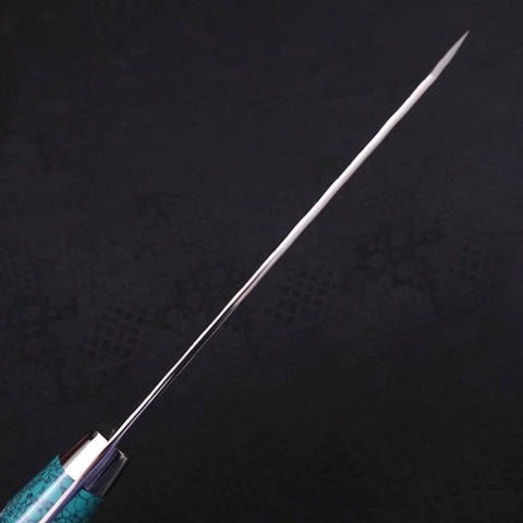 Kiritsuke Petty SG-2 Tsuchime Turquoise Green Handle 150mm (5.9”)-[Musashi]-[Japanese-Kitchen-Knives]