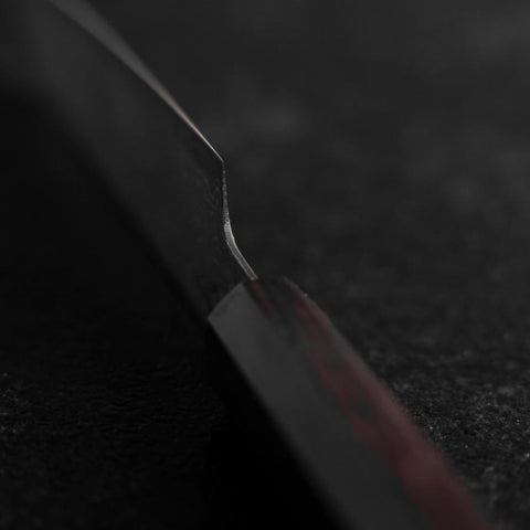 Kiritsuke Petty SLD Black Damascus Ebony Handle 110mm (4.3”)-[Musashi]-[Japanese-Kitchen-Knives]