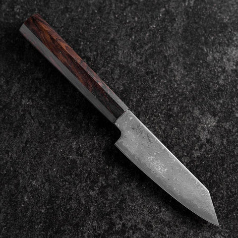 Kiritsuke Petty SLD Black Damascus Ebony Handle 110mm (4.3”)-[Musashi]-[Japanese-Kitchen-Knives]