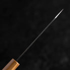 Kiritsuke Petty Silver Steel #3 Nashiji Olive Handle 125mm (4.9”)-[Musashi]-[Japanese-Kitchen-Knives]