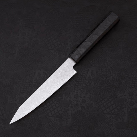 Kiritsuke Petty VG-10 Damascus Black Ishime Handle 150mm (5.9”)-[Musashi]-[Japanese-Kitchen-Knives]