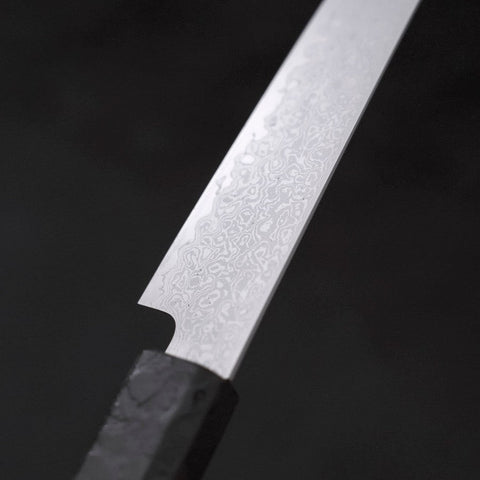 Kiritsuke Petty VG-10 Damascus Black Ishime Handle 150mm (5.9”)-[Musashi]-[Japanese-Kitchen-Knives]