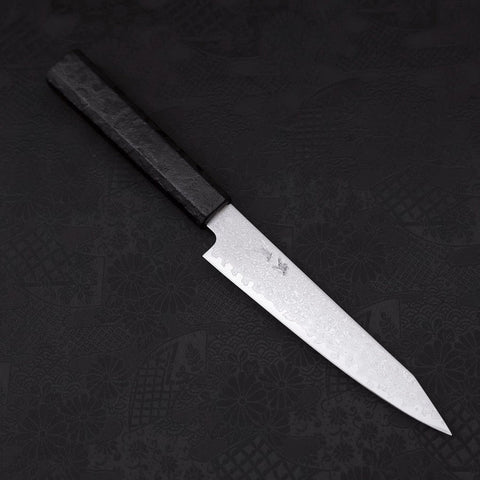 Kiritsuke Petty VG-10 Damascus Black Ishime Handle 150mm (5.9”)-[Musashi]-[Japanese-Kitchen-Knives]