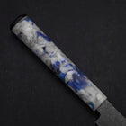 Kiritsuke Petty VG-10 Damascus Ocean Blue-White Mix Handle 130mm (5.1”)-[Musashi]-[Japanese-Kitchen-Knives]