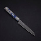 Kiritsuke Petty VG-10 Damascus Ocean Blue-White Mix Handle 130mm (5.1”)-[Musashi]-[Japanese-Kitchen-Knives]