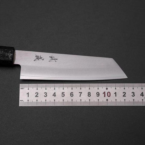 Kiritsuke Petty VG-10 Polished Black Ishime Urushi Handle 125mm (4.9”)-[Musashi]-[Japanese-Kitchen-Knives]