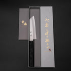 Kiritsuke Petty VG-10 Polished Black Ishime Urushi Handle 125mm (4.9”)-[Musashi]-[Japanese-Kitchen-Knives]
