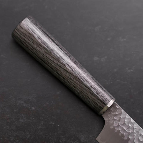 Kiritsuke Petty VG-10 Tsuchime Oval Charcoal Handle 150mm (5.9”)-[Musashi]-[Japanese-Kitchen-Knives]