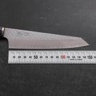 Kiritsuke Petty VG-10 Tsuchime Oval Charcoal Handle 150mm (5.9”)-[Musashi]-[Japanese-Kitchen-Knives]