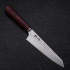 Kiritsuke Petty VG-10 Tsuchime Oval Mahogany Handle 150mm (5.9”)-[Musashi]-[Japanese-Kitchen-Knives]