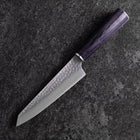 Kiritsuke Petty VG-10 Tsuchime Oval Purple Handle 150mm (5.9”)-[Musashi]-[Japanese-Kitchen-Knives]