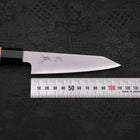 Kiritsuke Petty White Steel #2 Kasumi Buffalo Teak Handle 120mm (4.7”)-[Musashi]-[Japanese-Kitchen-Knives]