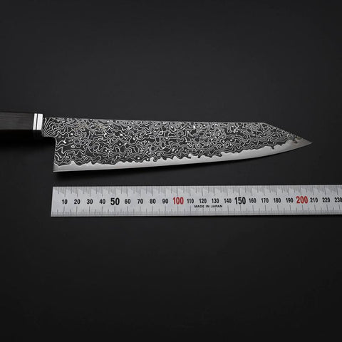 Kiritsuke SG-2 Black Nickel Damascus Western Ebony Handle 210mm (8.3”)-[Musashi]-[Japanese-Kitchen-Knives]