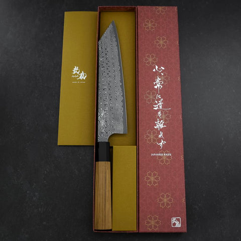 Kiritsuke SG-2 Damascus Buffalo Teak Handle 225mm (8.8”)-[Musashi]-[Japanese-Kitchen-Knives]