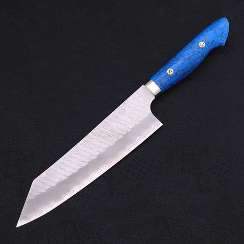 Kiritsuke SG-2 Tsuchime Turquoise Blue Handle 200mm (7.9”)-[Musashi]-[Japanese-Kitchen-Knives]