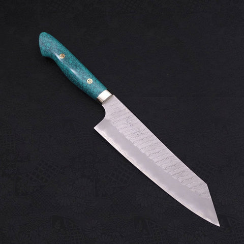 Kiritsuke SG-2 Tsuchime Turquoise Green Handle 200mm (7.9”)-[Musashi]-[Japanese-Kitchen-Knives]