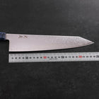Kiritsuke SG-2 Wave Nickel Damascus Blue Maple Handle 240mm (9.4”)-[Musashi]-[Japanese-Kitchen-Knives]