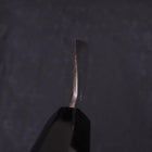 Kiritsuke Santoku Blue Steel #1 Suminagashi Buffalo Ebony Handle 170mm (6.7”)-[Musashi]-[Japanese-Kitchen-Knives]