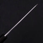 Kiritsuke Santoku Blue Steel #1 Suminagashi Buffalo Ebony Handle 170mm (6.7”)-[Musashi]-[Japanese-Kitchen-Knives]