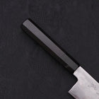 Kiritsuke Santoku Blue Steel #1 Suminagashi Buffalo Ebony Handle 170mm (6.7”)-[Musashi]-[Japanese-Kitchen-Knives]