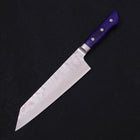 Kiritsuke Santoku Blue Steel #2 Nashiji Stainless Clad Western Handle 195mm (7.7”)-[Musashi]-[Japanese-Kitchen-Knives]