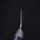 Kiritsuke Santoku Blue Steel #2 Nashiji Stainless Clad Western Handle 195mm (7.7”)-[Musashi]-[Japanese-Kitchen-Knives]