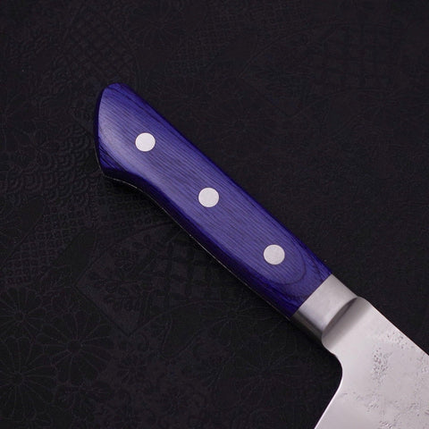 Kiritsuke Santoku Blue Steel #2 Nashiji Stainless Clad Western Handle 195mm (7.7”)-[Musashi]-[Japanese-Kitchen-Knives]