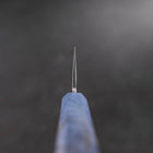 Kiritsuke Santoku Silver Steel #3 Nashiji Blue Maple Handle 180mm (7”)-[Musashi]-[Japanese-Kitchen-Knives]