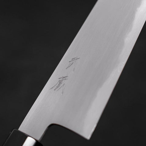 Kiritsuke Santoku White Steel #2 Kasumi Buffalo Teak Handle 180mm (7”)-[Musashi]-[Japanese-Kitchen-Knives]