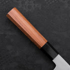 Kiritsuke Santoku White Steel #2 Kasumi Buffalo Teak Handle 180mm (7”)-[Musashi]-[Japanese-Kitchen-Knives]